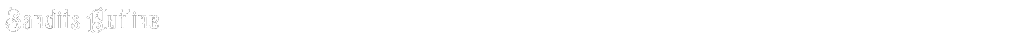 Sample characters Bandits Font